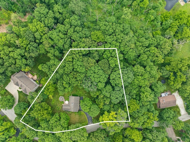 2831 N Wildwood Dr, Lake Geneva, WI 53147 - aerial view of property's location featuring property parcel outlined