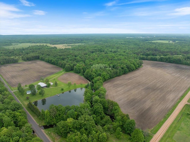 7269 County Road V, Marshfield, WI 54449 - aerial view of sparsely populated area with a large body of water and a heavily wooded area