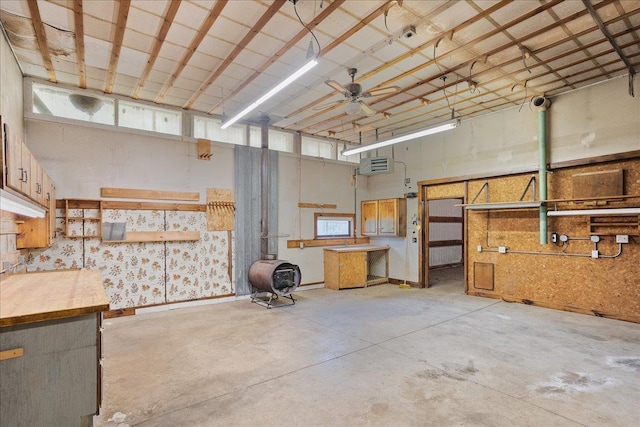 7269 County Road V, Marshfield, WI 54449 - garage featuring ceiling fan