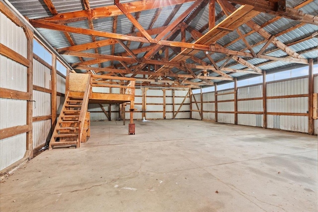 7269 County Road V, Marshfield, WI 54449 - garage featuring metal wall