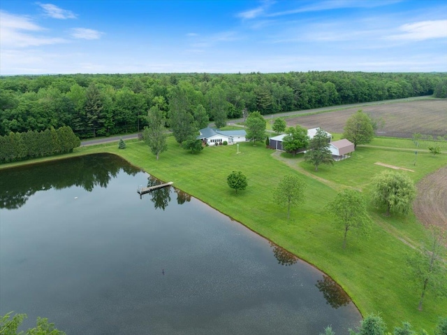 7269 County Road V, Marshfield, WI 54449 - aerial view of sparsely populated area with a nearby body of water