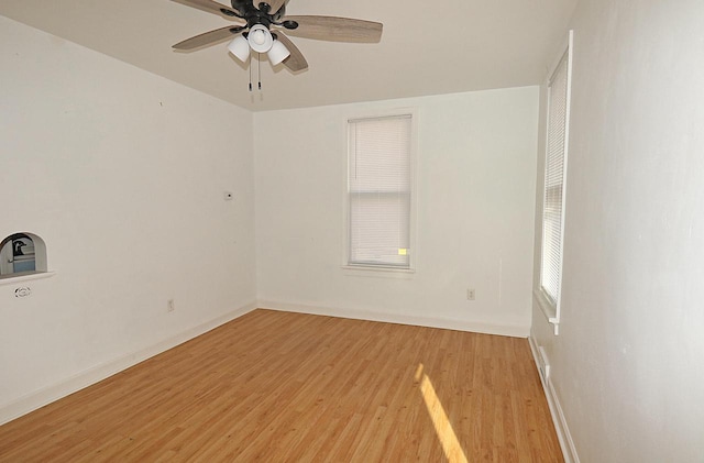 1416 Michigan Ave Unit 1416A, Sheboygan, WI 53081 - spare room with light wood-type flooring and a ceiling fan