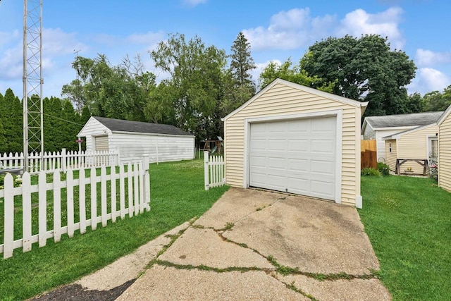 6109 38th Ave, Kenosha, WI 53142 - detached garage featuring concrete driveway