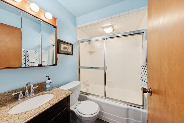 6109 38th Ave, Kenosha, WI 53142 - full bathroom featuring vanity and bath / shower combo with glass door