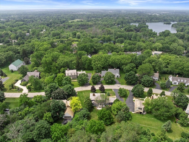 9848 N Lamplighter Ln, Mequon, WI 53092 - bird's eye view of a nearby body of water and a heavily wooded area