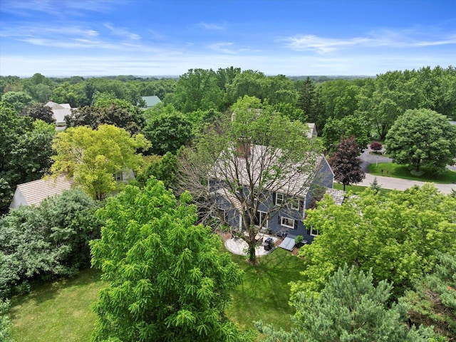 9848 N Lamplighter Ln, Mequon, WI 53092 - view from above of property with a forest