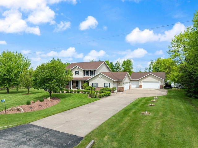 110985 Candlewood Ct, Marshfield, WI 54449 - view of front of house featuring driveway, a front yard, and a garage