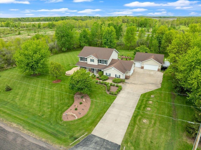 110985 Candlewood Ct, Marshfield, WI 54449 - aerial view of property and surrounding area with a forest