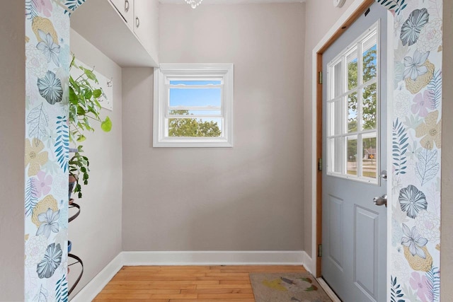 731 S Michigan St, De Pere, WI 54115 - foyer entrance featuring light wood-type flooring and baseboards