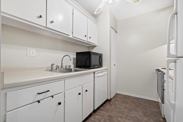 2300 W Good Hope Rd Unit 242, Glendale, WI 53209 - kitchen featuring white appliances, white cabinets, and light countertops