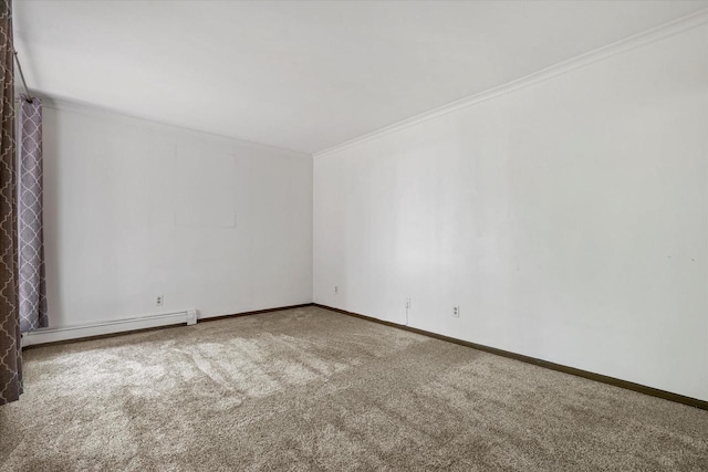 2300 W Good Hope Rd Unit 242, Glendale, WI 53209 - unfurnished room featuring baseboard heating, carpet, and crown molding