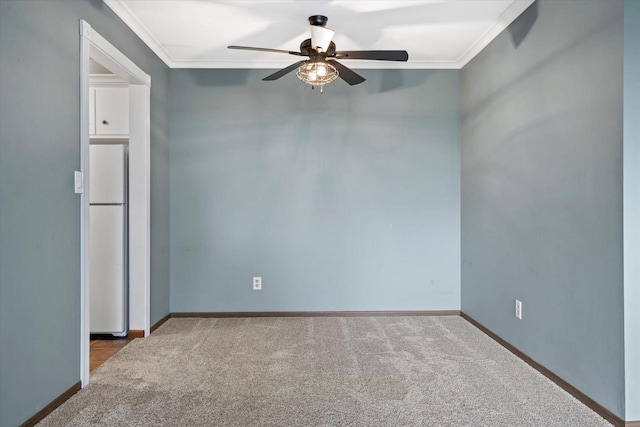 2300 W Good Hope Rd Unit 242, Glendale, WI 53209 - unfurnished room with ceiling fan, carpet flooring, and ornamental molding