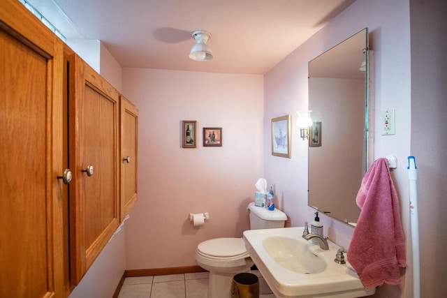 7414 5th Ave, Kenosha, WI 53143 - half bath with toilet and tile patterned floors