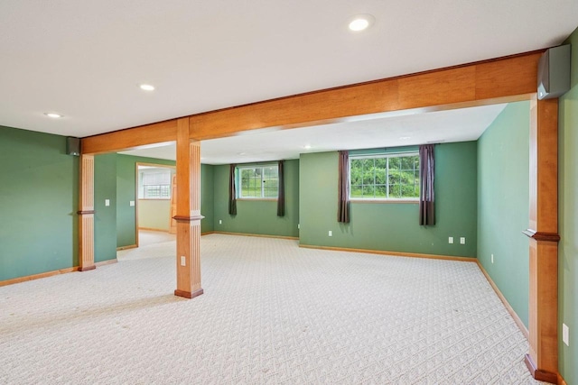 5682 Steeplechase Dr, Waunakee, WI 53597 - basement with carpet flooring and recessed lighting