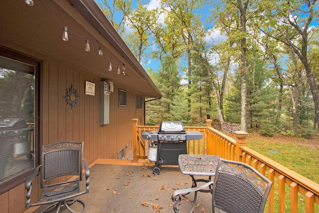 1167 Tee Trl, Nekoosa, WI 54457 - wooden terrace with a grill