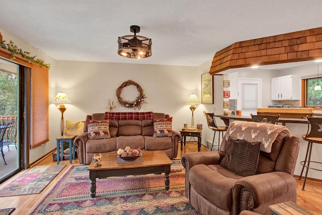 1167 Tee Trl, Nekoosa, WI 54457 - living area featuring light wood-style floors and baseboards