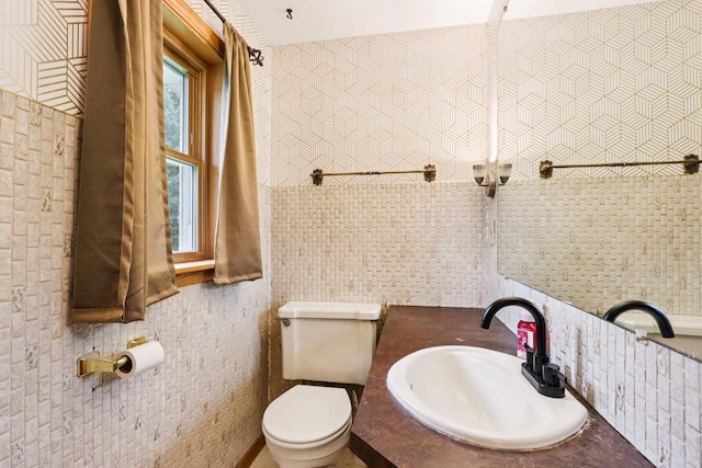 W262S3159 View Dr, Waukesha, WI 53189 - bathroom with tile walls and vanity