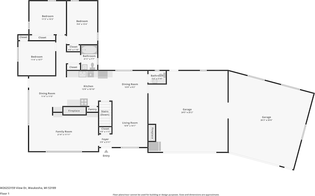 W262S3159 View Dr, Waukesha, WI 53189 - view of floor plan / room layout
