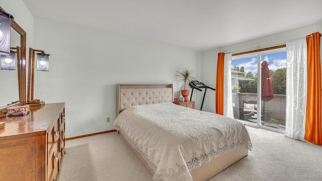 3515 Willow Cir, Sheboygan, WI 53083 - bedroom featuring light carpet and access to outside