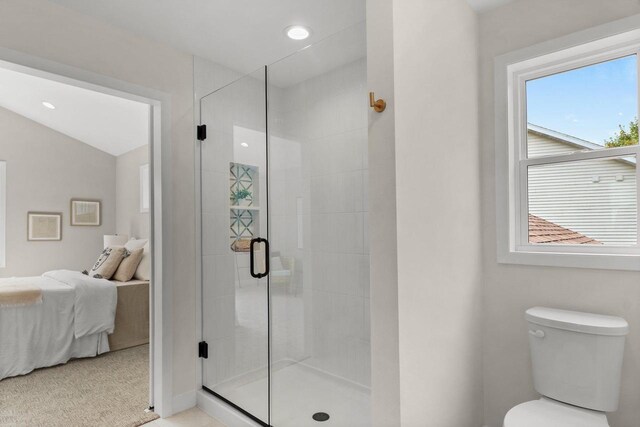 1108 Heritage Ct, Waunakee, WI 53597 - ensuite bathroom with a stall shower and recessed lighting