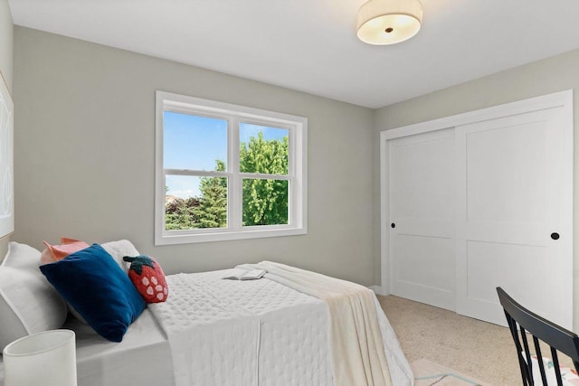1108 Heritage Ct, Waunakee, WI 53597 - bedroom featuring light colored carpet and a closet