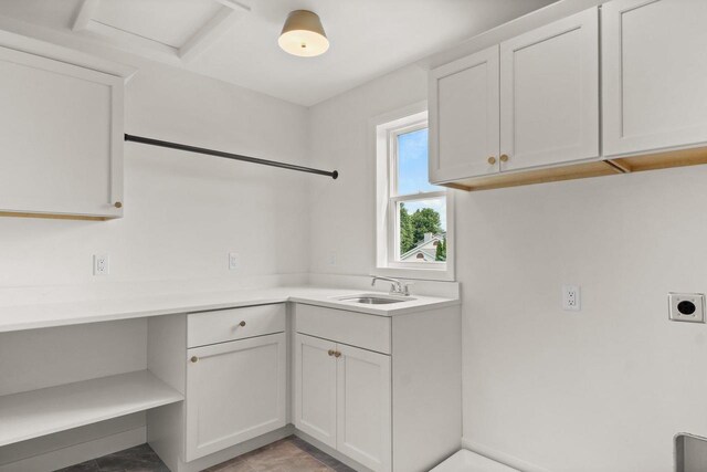 1108 Heritage Ct, Waunakee, WI 53597 - washroom with cabinet space and electric dryer hookup