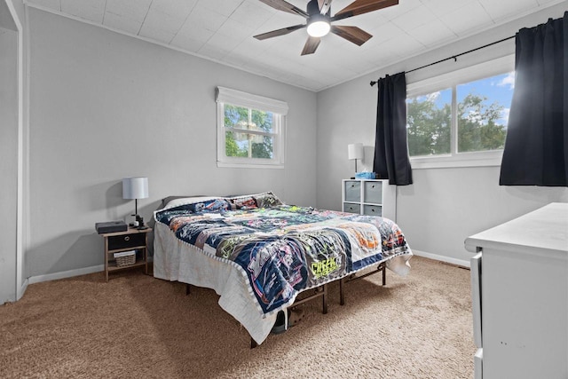 1012 Grove St, Oshkosh, WI 54901 - carpeted bedroom with baseboards and a ceiling fan