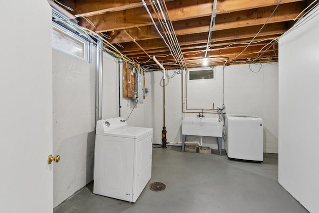 204 Panther Trl, Monona, WI 53716 - unfinished basement with washer / dryer and electric panel