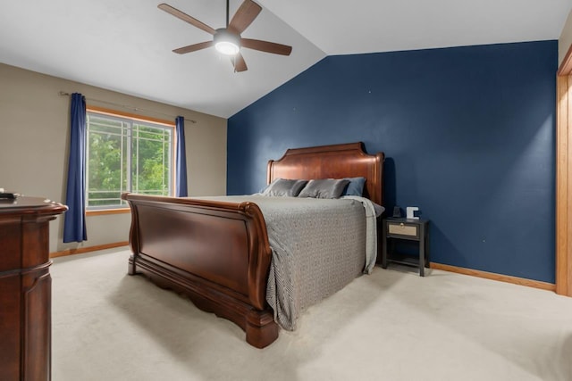 362 Dakota Lee Way, Omro, WI 54963 - carpeted bedroom with lofted ceiling and a ceiling fan