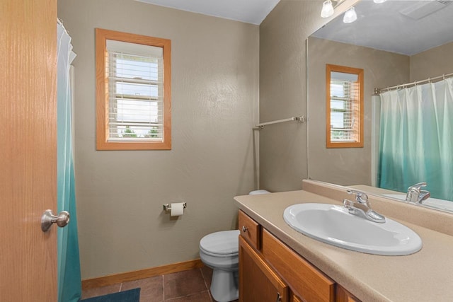 362 Dakota Lee Way, Omro, WI 54963 - bathroom with vanity, tile patterned flooring, and a shower with shower curtain