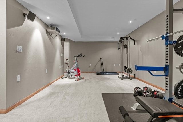 362 Dakota Lee Way, Omro, WI 54963 - exercise area with carpet floors and recessed lighting