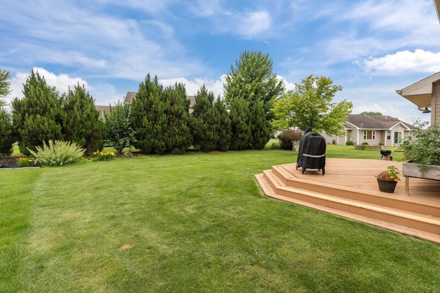 362 Dakota Lee Way, Omro, WI 54963 - view of green lawn with a deck