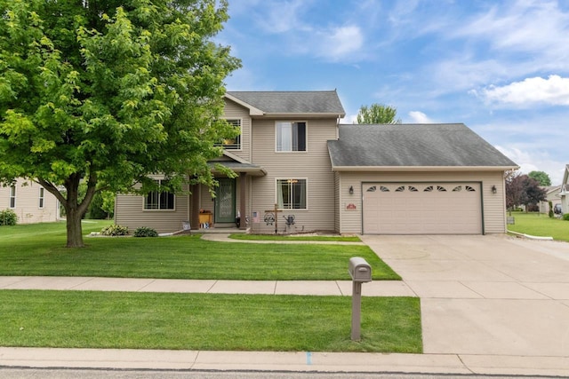 362 Dakota Lee Way, Omro, WI 54963 - traditional home featuring an attached garage, a front yard, driveway, and roof with shingles