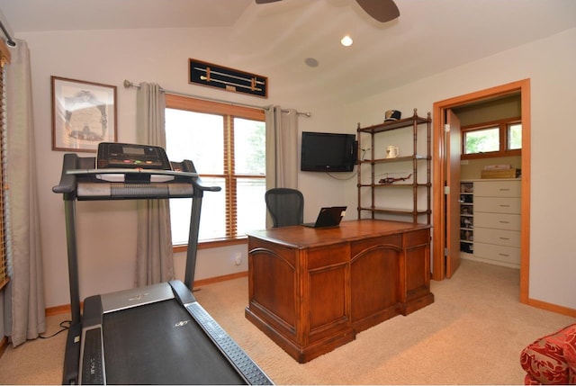 6833 Phil Lewis Way, Middleton, WI 53562 - office area with light colored carpet and a ceiling fan