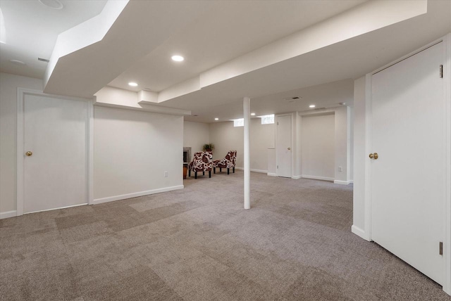5825 N Bay Ridge Ave, Whitefish Bay, WI 53217 - finished basement featuring carpet flooring and recessed lighting