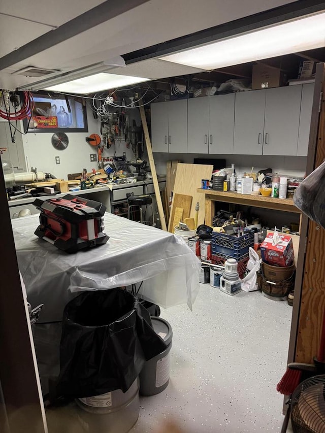 408 N Hine Ave, Waukesha, WI 53188 - below grade area with a workshop area