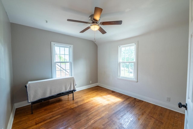 7550 26th Ave, Kenosha, WI 53143 - bedroom featuring wood finished floors and ceiling fan