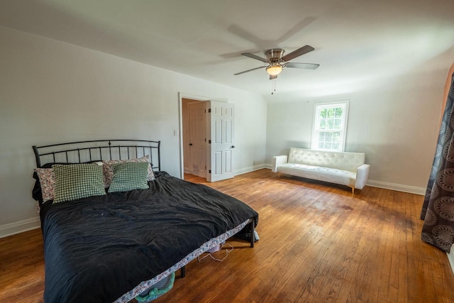 7550 26th Ave, Kenosha, WI 53143 - bedroom featuring wood finished floors and ceiling fan