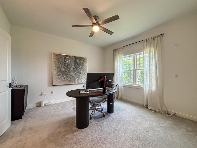 1601 Sauk Trl, Waukesha, WI 53189 - office area featuring ceiling fan and carpet floors