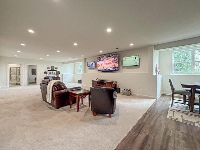 1601 Sauk Trl, Waukesha, WI 53189 - living room with recessed lighting and wood finished floors