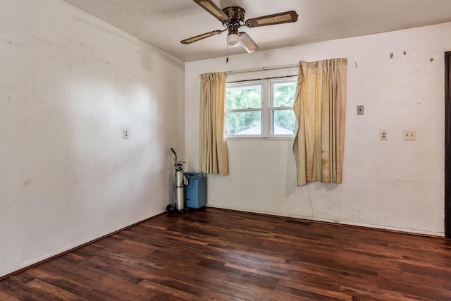 2043 Linway Dr, Beloit, WI 53511 - empty room with wood finished floors and ceiling fan