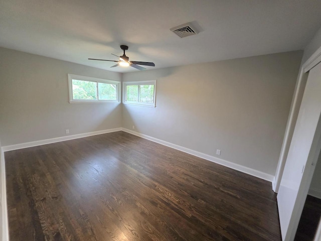 4643 N 108th St, Wauwatosa, WI 53225 - unfurnished room featuring ceiling fan and dark wood-style flooring
