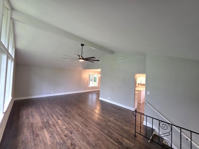 4643 N 108th St, Wauwatosa, WI 53225 - empty room with dark wood-style flooring and a ceiling fan