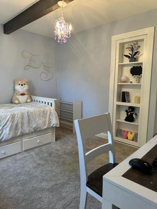 8221 Fairmont Ln, Greendale, WI 53129 - carpeted bedroom with a chandelier