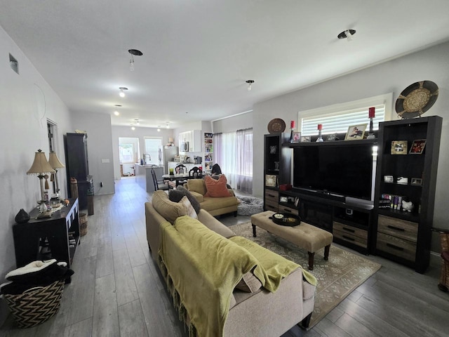 1635 Grand Ave, Racine, WI 53403 - living room featuring hardwood / wood-style floors