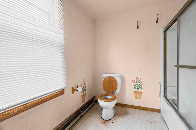 5046 State Highway 33, West Bend, WI 53095 - full bath featuring bath / shower combo with glass door and healthy amount of natural light