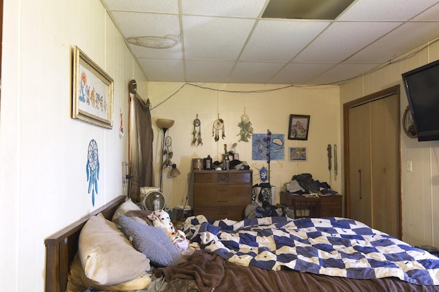 134 N Watertown St, Waupun, WI 53963 - bedroom with a drop ceiling