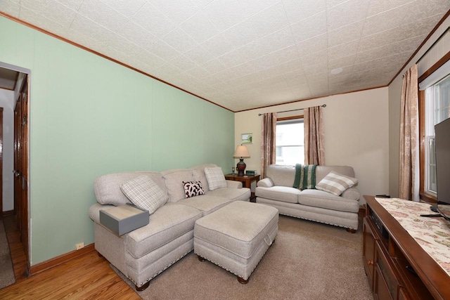 2044 S 96th St, West Allis, WI 53227 - living room with ornamental molding and light wood finished floors