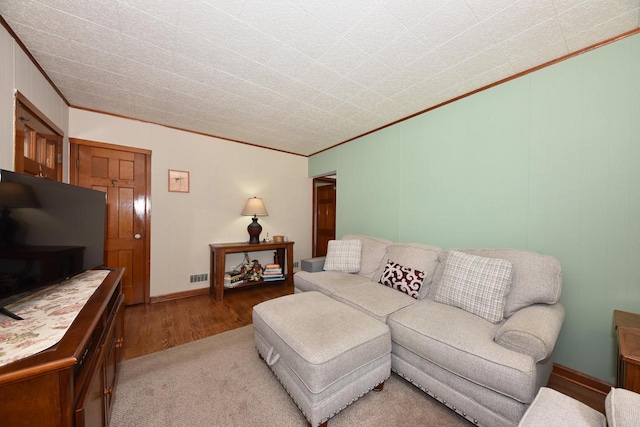 2044 S 96th St, West Allis, WI 53227 - living room with crown molding and wood finished floors