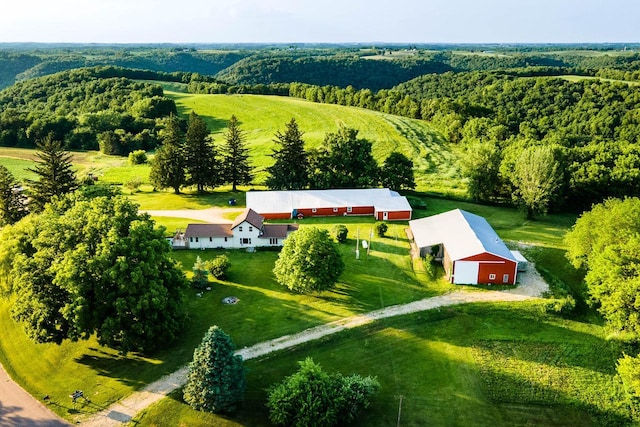 E2880 Witcraft Ridge Rd, Genoa, WI 54632 - overview of rural landscape featuring a heavily wooded area